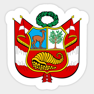 Escudo del Perú - Peru coat of arms - clean design Sticker